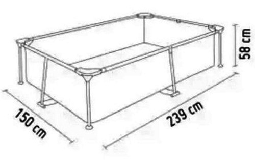 Piscina Estructural Armable 2.39 X 1.50 X 0.58 M Bestway