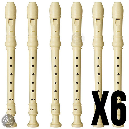 Flauta Dulce Yamaha Soprano Funda Original Do Pack X 6un