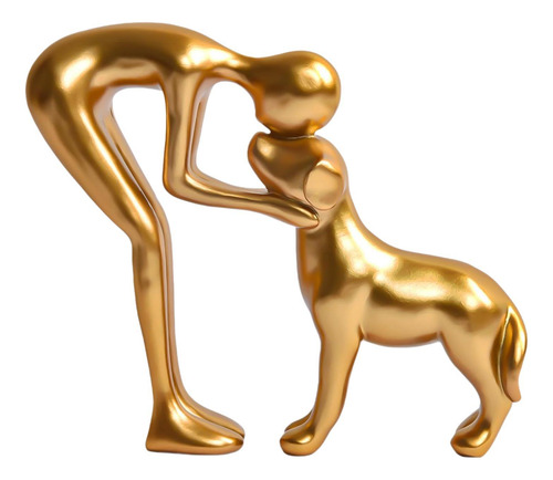 Abraza La Figura De Perro Estatua De La Estatua De La Mesa