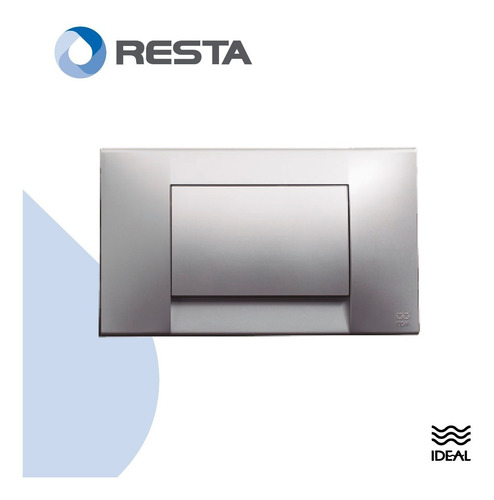 Imagen 2 de 5 de Tapa Tecla Gris Mate Deposito Embutido Universal Ideal 84020