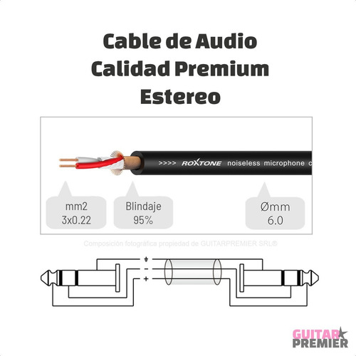 Cable Audio Estereo Plug Balanceado Fichas Premium Profesion