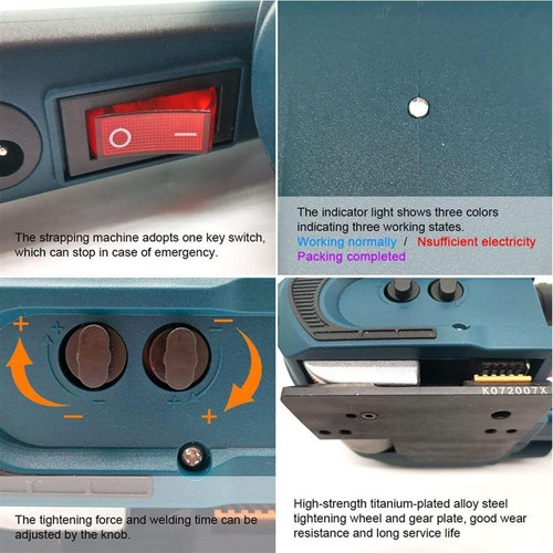 V2 Enfardadeira Elétrica Portátil Com Cintagem Automática