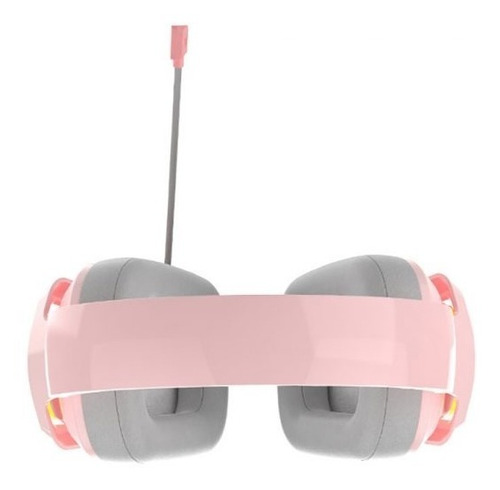 Imagen 3 de 7 de Audifonos Gamer 7.1 Usb Led Ajazz Ax368 Rosa