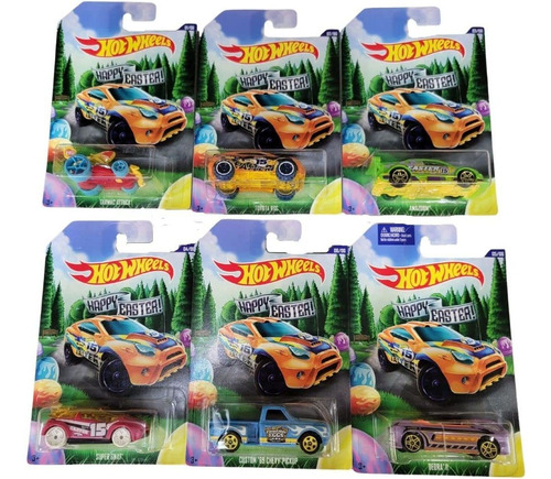 Hot Wheels Juego Completo De 6 Vehículos De Pascua 2015