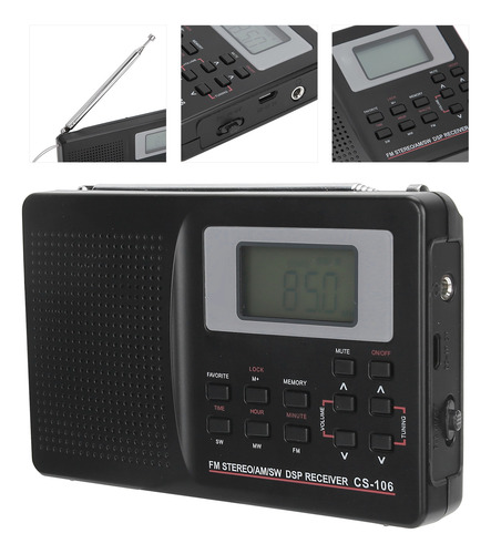 Mini Receptor De Radio De Banda Completa Cs106