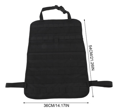 Organizador Trasero Negro Negro De Nailon De Gran Capacidad