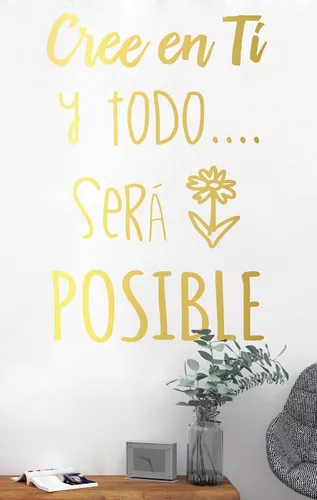 Vinil Decorativo Para Pared Vinilo Frases Letras Cree En Ti