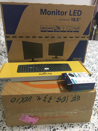 Imagem 1 de 1 de Desktop I3 4gb Ssd 120gb Com Monitor Aoc Led 18.5