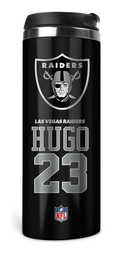 Termo Las Vegas Raiders Nfl Personalizado Con Tu Nombre