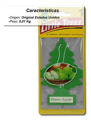 Pino Ambientador Green Apple Little Trees Original