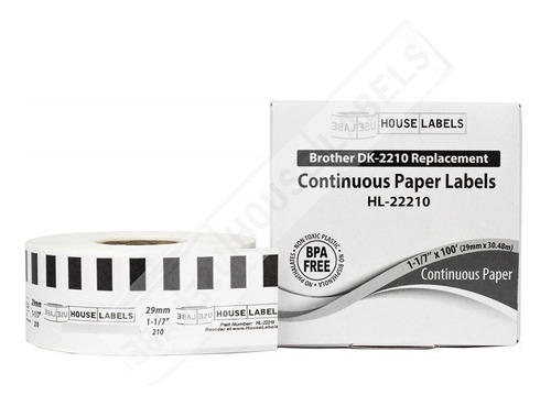 Rollo De Etiquetas Continuas Para Brother Dk2210 (100 Feet)