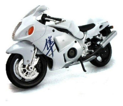 Maisto Suzuki Gsx1300r Hayabusa 1/18 Blanco Modelo Fundido A