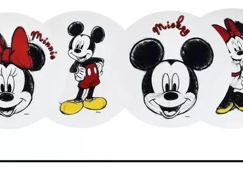 Vajilla Porcelana Mickey Minnie Mouse Disney 12pzas Original