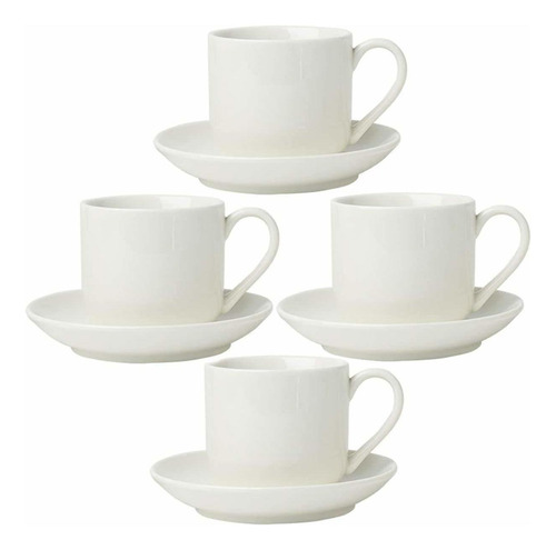 4onzas Espresso Cups Set Of 4 With Matching Saucers Premi