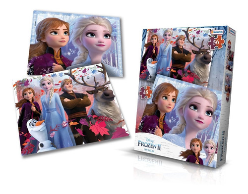 2 Puzzles Rompecabezas 48 Y 56 P 16x20 Frozen 2 Juego Niños