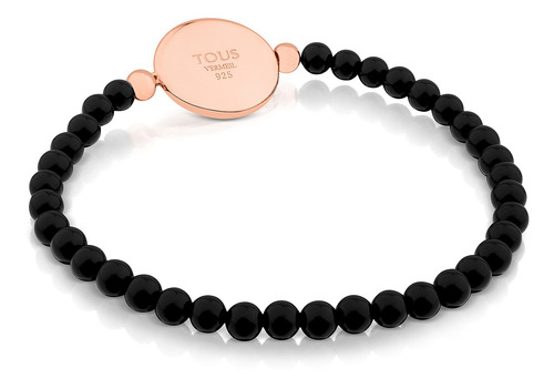 Pulsera Tous Camee De Plata Vermeil Rosa Y Ónix