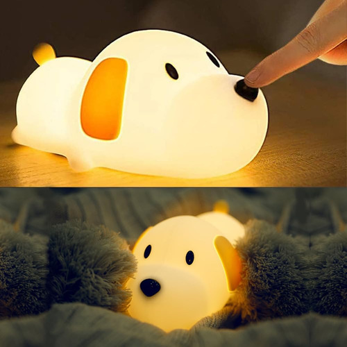 Luz Nocturna Led De Lindo Perro, Lámparas De Perrito Kawaii