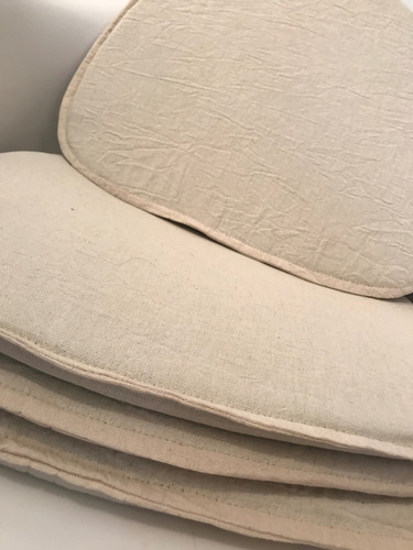 Almohadon Sillas Eames Lienzo Pack 2 Unid Espuma 3cm