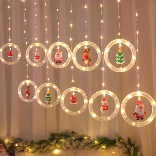 Para Aplicável A Navideñas De Ventana 3d Novedad Luces