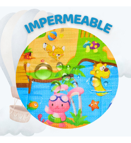 Alfombra De Desarrollo Para Bebe Doble Vista Antigolpes