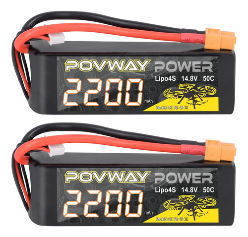 Povway 4s 2200mah Lipo Battery Pack 14.8v  B08lmdx7ss_260424