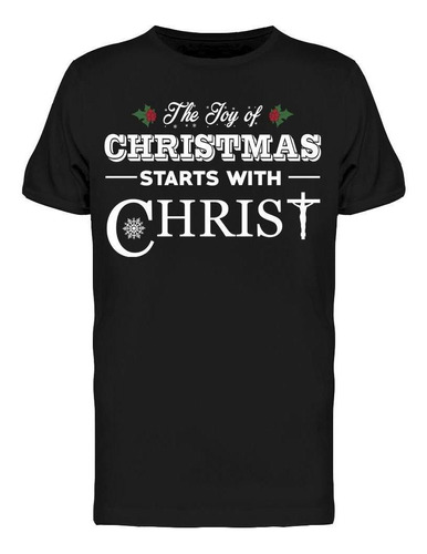 Playera La Navidad Empieza Con Cristo Para Hombre