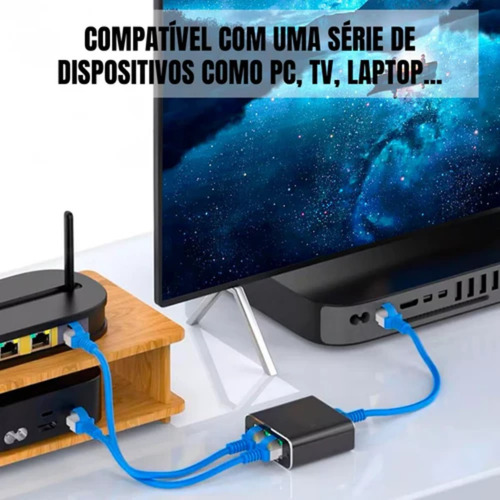 Divisor Modem Camera Rj45 High Speed Splitter Ethernet 1x2