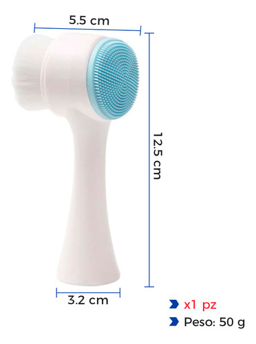 Cepillo Facial Manual 2 En 1 Diler Cerdas Suaves Y Exfoliante De Silicón Ideal Para Piel Sensible Elimina Impurezas Y Mejora La Circulación Uso Diario En Rutina De Skincare Color Azul