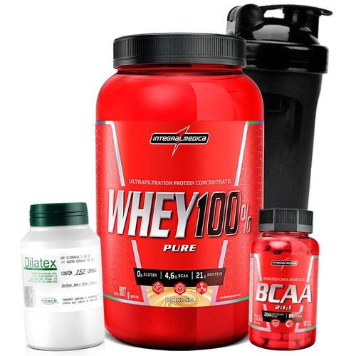 Ideal Para Definição Whey 100% Pure 907g Dilatex Bcaa 2:1:1