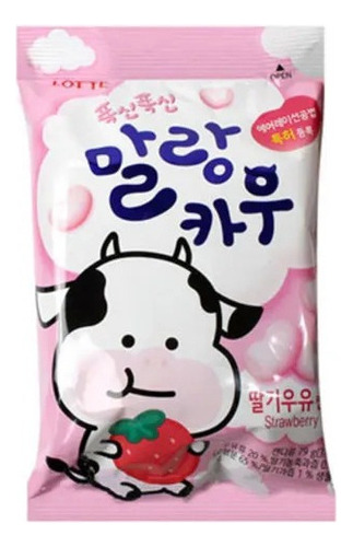 Caramelo Coreano Suave Masticable de Fresa Lotte 79g - T. Foods