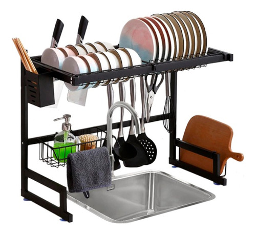 Organizador Escurridor De Platos De Acero Inoxidable 85cm