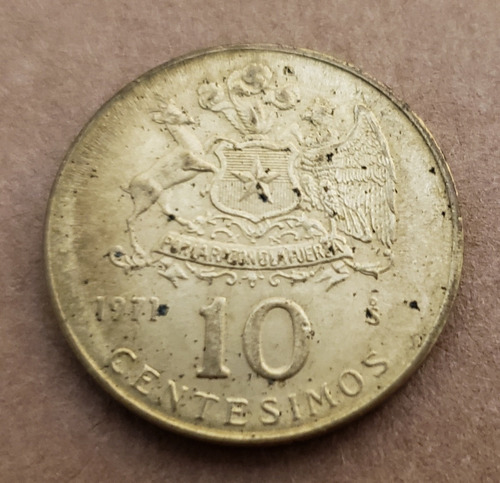 Moneda Chile: 10 Centésimos De Escudo - 1971