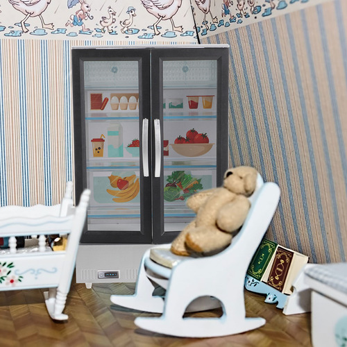 1 Juego De Refrigeradores En Miniatura House De Doble Puerta