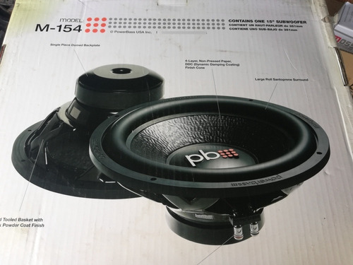 Bajo 15 Powerbass Bobina Sencilla 850wats