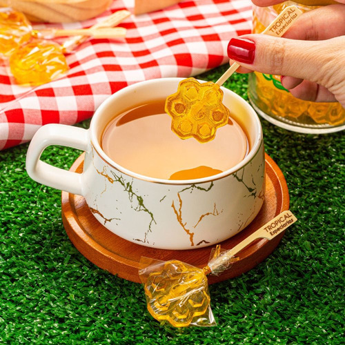 72 Pirulitos de Cristal - Mel com Limão, Café, Cappuccino - Sem Glúten