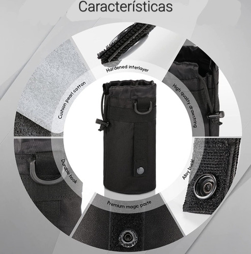 Pouch Tactico Porta Botella Bolso Auxiliar Para Termo