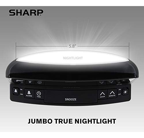 Reloj Despertador Led Sharp Operación Simple Números Grandes