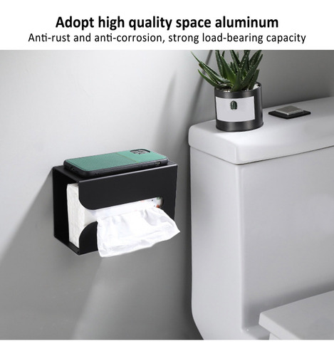 Soporte De Caja De Pañuelos Negro Soporte Montaje En Pared