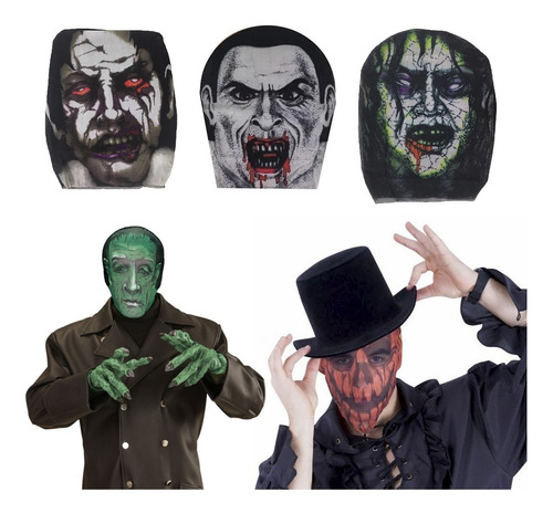 Máscara Halloween Personajes Tela Halloween Disfraz - Cc