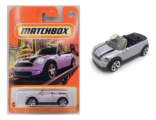 Mini Cooper S Cabrio 2010 Versión Lila De Matchbox