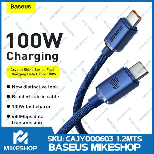 Cable Usb-a A Usb Tipo C 100w 1.2 Mts Carga Rapida Baseus