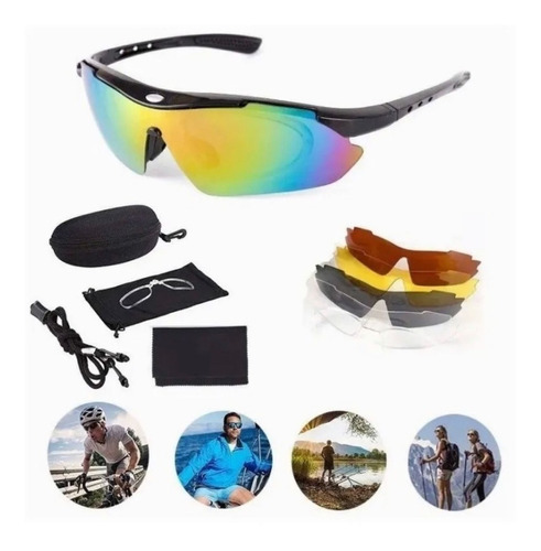 Lentes Deportivos 5 En 1 Bicicleta Outdoor Running