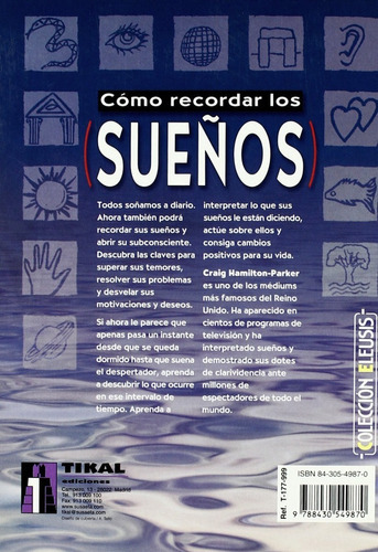 Como Recordar Los Sueños, De Craig Hamilton-parker. Editorial Tikal Ediciones, Tapa Blanda En Español, 2006