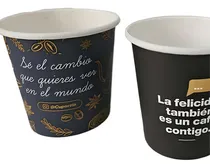 Comprar Vasos Café Cartón 6oz 1000 Uni + 200 Azucar + Removedores