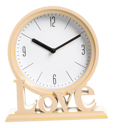 Reloj De Escritorio Decorativo Love Word, Decoración Silenci