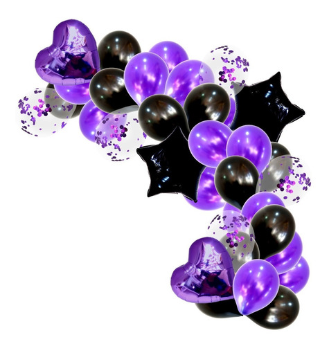 Arco Orgánico Colores Negro Y Violeta