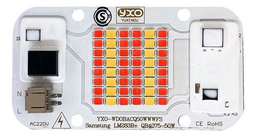Led Yxo 50w Samsung Quantum Full Spectrum + Blanco Calido