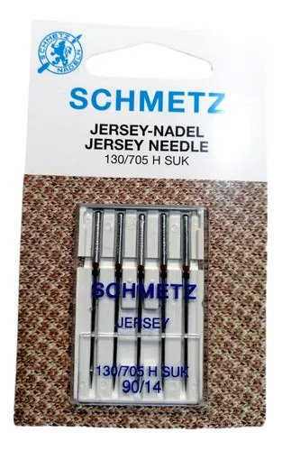 Agujas Schmetz Jersey Paquete X5 Unidades Numero 12