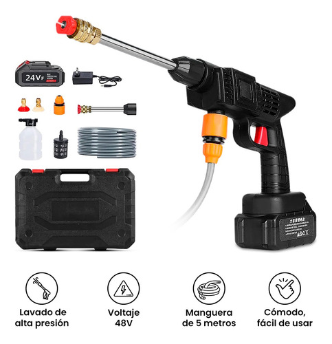 Kit De Limpieza Para Auto Hidrolavadora Portatil Con Pistola