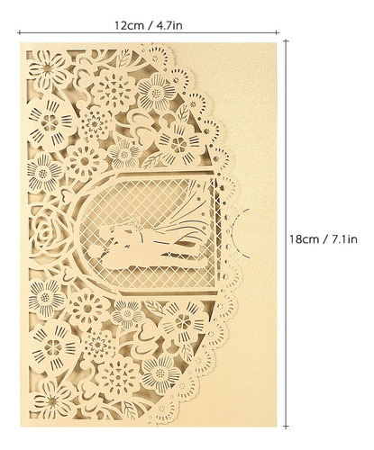 Imagem 4 de 9 de 20 Pçs/set Casamento Convite Cartão Capa Pérola Papel Laser